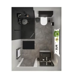 GoodHome Dérouleur de papier toilette Kina Noir