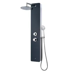 Rousseau Edouard - Colonne de douche avec robinetterie ERIS - Fintion Gris Anthracite