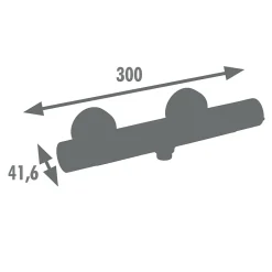 Edouard Rousseau - Mitigeur thermostatique de douche AKILA - Corps froid - Débit 9,5 L par minute - 7 coloris disponibles