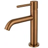 Edouard Rousseau - Mitigeur Lavabo SCRIPY - Aérateur Économie d Eau -3 Finitions Disponibles - Livré Complet avec Vidage - Cuivre