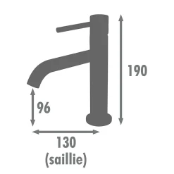 Edouard Rousseau - Mitigeur Lavabo SCRIPY - Aérateur Économie d Eau -3 Finitions Disponibles - Livré Complet avec Vidage - Cuivre
