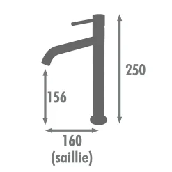 Edouard Rousseau - Mitigeur lavabo haut SCRIPY - Butée éco stop - Vidage clic clac inclus - 3 coloris disponibles* Robinet Lavabo Et Vasque