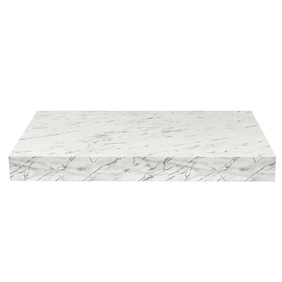 Egger Naturel plan vasque 123,5x8x50 cm, blanc effet marbre (DO12050MCB)* Plan De Travail Salle De Bains