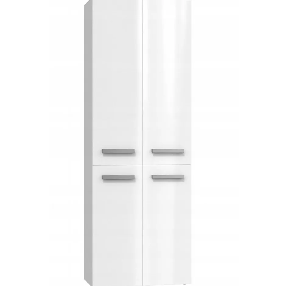Topeshop ELLOS - Armoire de salle de bain avec deux paniers - Poignées minimalistes - 174x60x30cms - Colonne de rangement