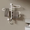 EMKE Chauffe-serviettes Électrique 78x43cm, Thermostat Intelligent WiFi, Radiateur Électrique pour Salle de Bain, Blanc