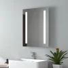 EMKE Miroir lumineux salle de bain 45x60cm, Miroir LED salle de bain, Miroir avec l'éclairage, Lumière blanche froide
