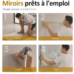 EMKE Miroir lumineux salle de bain rond diamètre 80cm, Miroir LED avec Interrupteur Tactile, Anti-buée, 3 couleurs de Lumières* Miroir Lumineux