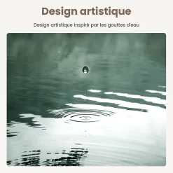 EMKE Miroir salle de bain avec éclairage, asymétrique, anti-buée, interrupteur tactile, 3 couleurs de lumière réglable, 65 x 45 cm