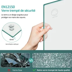 EMKE Pare de baignoire en 6 mm verre securit Paroi de douche pliable pour baignoire, 120x140cm,Revêtement Nano facile à nettoyer