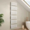 EMKE Radiateur Chauffe-Serviettes à Eau Chaude, Sèche-Serviettes Blanc 174x50cm 683W, Connexion Latérale* Sèche-Serviettes Eau Chaude
