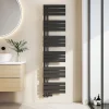 EMKE Radiateur Sèche-Serviettes à Eau Chaude Flat Panel - Noir Mat 160x40 cm - 684W