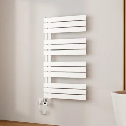EMKE Radiateur Sèche-Serviettes Électrique 1041x600 mm, Blanc 600W, WiFi, Modes Intelligents, Détection Fenêtre
