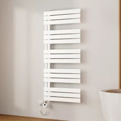 EMKE Radiateur Sèche-Serviettes Électrique 1320x600 mm, Blanc 800W, WiFi, Modes Intelligents, Détection Fenêtre* Sèche-Serviettes Électrique