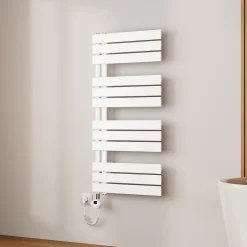 EMKE Radiateur Sèche-Serviettes Électrique 1041x500 mm, Blanc 600W, WiFi, Modes Intelligents, Détection Fenêtre* Sèche-Serviettes Électrique