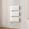 EMKE Radiateur Sèche-Serviettes Électrique 762x500 mm, Blanc 400W, WiFi, Modes Intelligents, Détection Fenêtre
