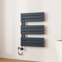 EMKE Radiateur Sèche-Serviettes Électrique 762x600 mm, Gris Anthracite 400W, WiFi, Modes Intelligents, IPX4* Sèche-Serviettes Électrique