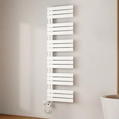 EMKE Radiateur Sèche-Serviettes Électrique 1599x500 mm, Blanc 1000W, WiFi, Modes Intelligents, Détection Fenêtre* Sèche-Serviettes Électrique