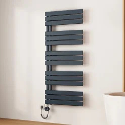 EMKE Radiateur Sèche-Serviettes Électrique 1320x600 mm, Gris Anthracite 800W, WiFi, Modes Intelligents, IPX4