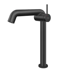 EMKE Robinet de Salle de Bain Noir Mat, 332 x 220 x 76 mm, Laiton, Cartouche Céramique, Mitigeur pour Lavabo, Installation Facile* Robinet Lavabo Et Vasque