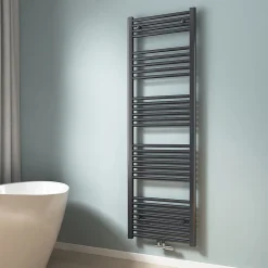 EMKE Sèche-serviette eau chaude, Radiateur sèche-serviettes raccordement central Anthracite 75x40cm 244Watts