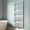EMKE Sèche-serviette eau chaude, Radiateur sèche-serviettes raccordement central Blanc 160x60cm 761Watts