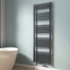 EMKE Sèche-serviette eau chaude, Radiateur sèche-serviettes raccordement central Anthracite 160x50cm 654Watts