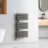 EMKE Sèche-serviettes à Eau Chaude Panneau Plat, Sèche-serviettes connexion latérale pour, Anthracite 762x400mm 360Watts