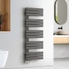 EMKE Sèche-serviettes à Eau Chaude Panneau Plat, Sèche-serviettes connexion latérale pour, Anthracite 1320x500mm 695Watts* Sèche-Serviettes Eau Chaude
