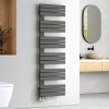 EMKE Sèche-serviettes à Eau Chaude Panneau Plat, Sèche-serviettes connexion latérale pour, Anthracite 1599x500mm 832Watts