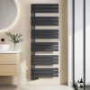 EMKE Sèche-Serviettes à Eau Chaude Design Plat, Radiateur Salle de Bain Anthracite 1599x600mm 1005W