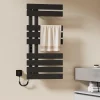 EMKE Sèche-Serviettes Électrique de salle de bain 1000 x 500 mm, Porte-serviettes chauffant électrique, Noir 350W* Sèche-Serviettes Électrique
