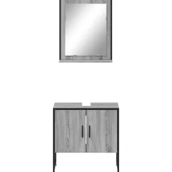 Vidaxl Ensemble d'armoires de salle de bain 2 pcs sonoma gris* Meuble Wc