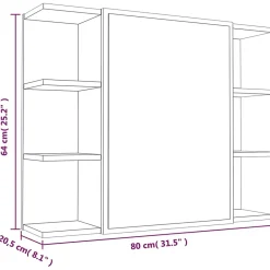 Vidaxl Ensemble d'armoires de salle de bain 3 pcs chêne fumé* Meuble Wc