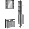 Vidaxl Ensemble d'armoires de salle de bain 3 pcs sonoma gris* Meuble Wc