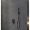 Karag Ensemble de douche à encastrer DELOS NERO avec douchette en laiton noir