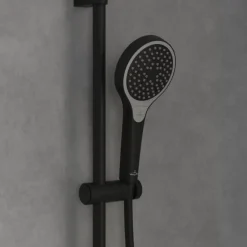 Villeroy & Boch Ensemble de douche 3 jets VILLEROY ET BOCH Verve Showers Noir mat* Pommeau De Douche, Flexible Et Barre De Douche