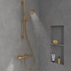 Villeroy & Boch Ensemble de douche 3 jets VILLEROY ET BOCH Verve Showers Or brossé
