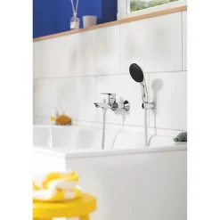 Grohe Ensemble de douche avec pommeau 1 jet Pluie, support et flexible 1,75m - Vitalio Start 110 27944001 - Economie d'eau
