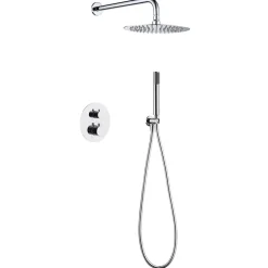 Imex Products Ensemble de douche CURVED à encastrer - Thermostatique Chromé BrillantChroméNoir matCanon de fusilOr brosséOr rose brossé Ensembl