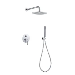 Imex Products Ensemble de douche CURVED à encastrer - mitigeur monocommande Chromé BrillantChroméNoir matCanon de fusilOr brosséOr rose brossé