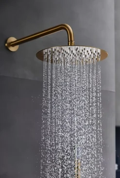 Imex Products Ensemble de douche CURVED à encastrer - mitigeur monocommande Or brosséChroméNoir matCanon de fusilOr brosséOr rose brossé Ensemb* Colonne De Douche Encastrable