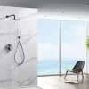 Imex Products Ensemble de douche CURVED à encastrer - mitigeur monocommande Canon de fusilChroméNoir matCanon de fusilOr brosséOr rose brossé E* Colonne De Douche Encastrable