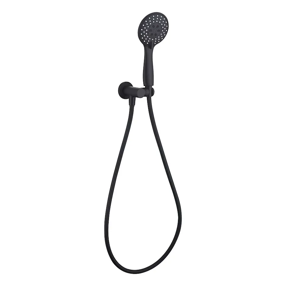 Poalgi Ensemble de douche encastré mécanique 2 voies SKY BATH noir mat PVD Inox S304 série SOUL