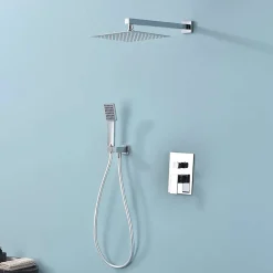 Poalgi Ensemble de douche encastré mécanique 2 voies SKY BATH chromé Inox S304 série DREAM* Colonne De Douche Encastrable