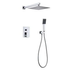 Poalgi Ensemble de douche encastré mécanique 2 voies SKY BATH chromé Inox S304 série DREAM* Colonne De Douche Encastrable