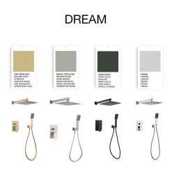 Poalgi Ensemble de douche encastré mécanique 2 voies SKY BATH chromé Inox S304 série DREAM* Colonne De Douche Encastrable