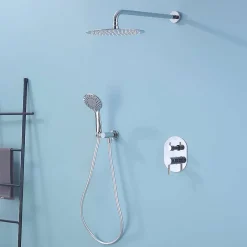 Poalgi Ensemble de douche encastré mécanique 2 voies SKY BATH chromé Inox S304 série SOUL* Colonne De Douche Encastrable