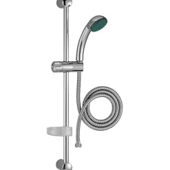 Jacob Delafon Ensemble de douche monojet ECO avec barre 60cm et flexible 175cm - - E14320-CP* Pommeau De Douche, Flexible Et Barre De Douche