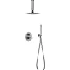 Imex Products Ensemble de douche Plafond TOUCHER à encastrer - Mitigeur monocommande Nickel brossé Ensemble encastré douchette + tête de douche* Colonne De Douche Encastrable