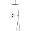 Imex Products Ensemble de douche Plafond TOUCHER à encastrer - Mitigeur thermostatique Chromé Brillant Ensemble encastré douchette + tête de do* Colonne De Douche Encastrable